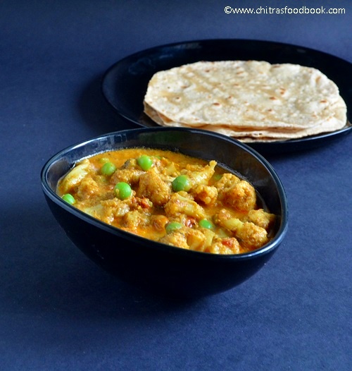 Cauliflower kurma for rice