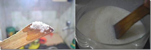 boiling nylon sago for payasam