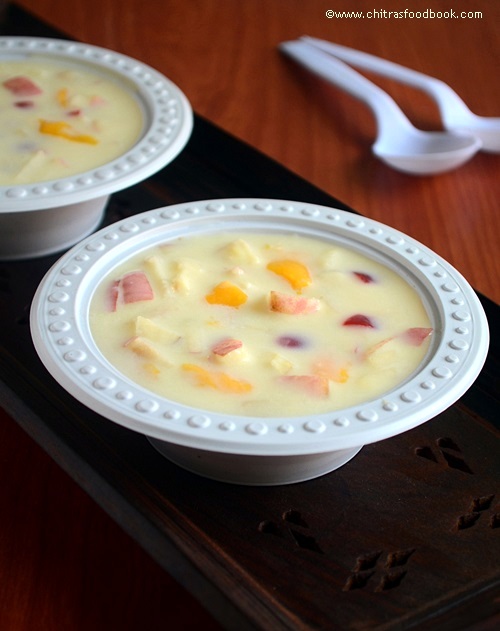 Fruit custard recipe