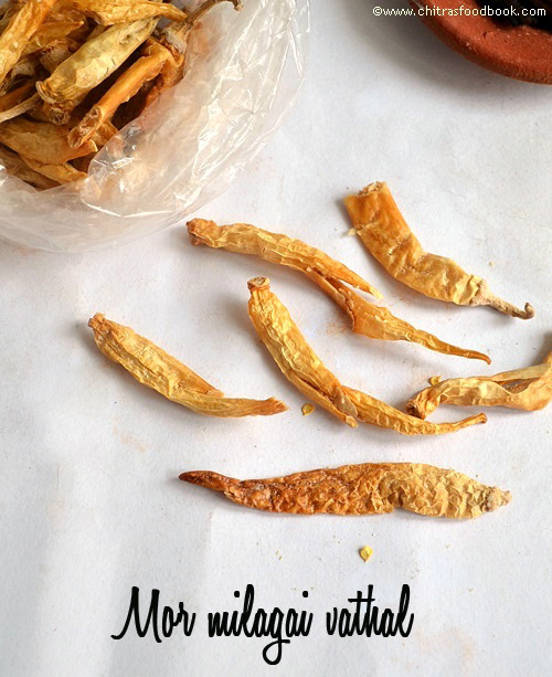 Homemade mor milagai vathal recipe