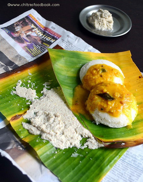 Idli sambar chutney
