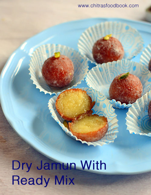 Dry gulab jamun with ready mix Dry gulab jamun with ready mix