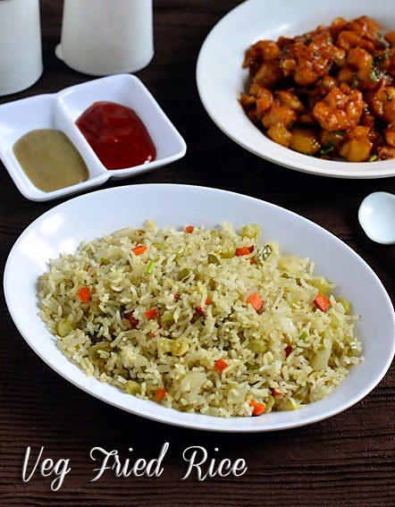Veg fried rice recipe in rice cooker