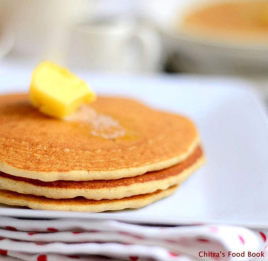 Eggless wheat flour pancake