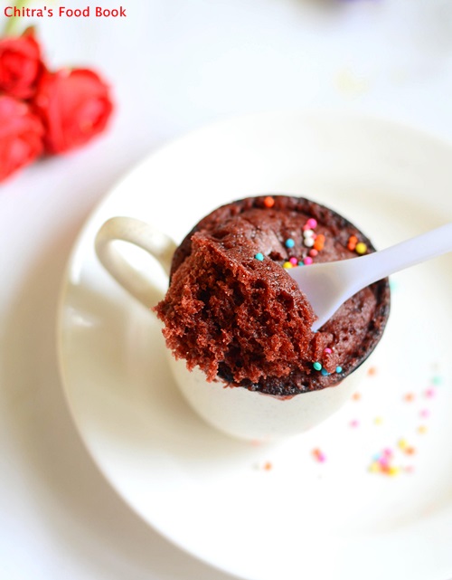 Easy red velvet cake in a mug Easy red velvet cake recipe