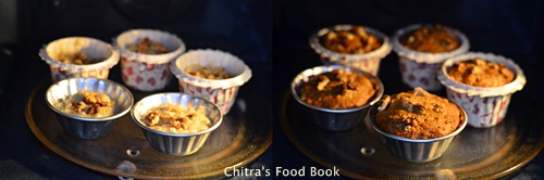 Eggless banana walnut muffin recipe