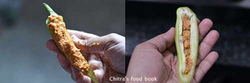 Stuffed chilli bajji