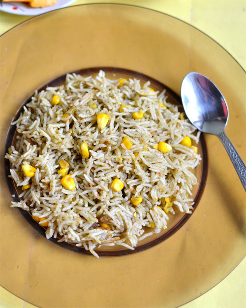 Corn pulao recipe