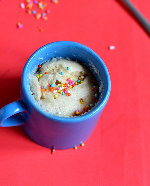 Eggless vanilla mug cake recipe Eggless vanilla mug cake recipe