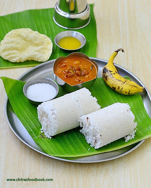 kerala special breakfast recipe puttu served with kadala curry