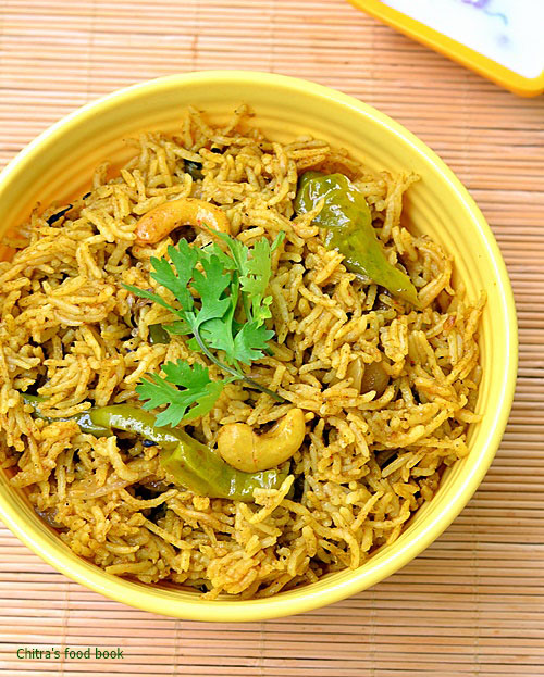 Coriander leaves biryani recipe