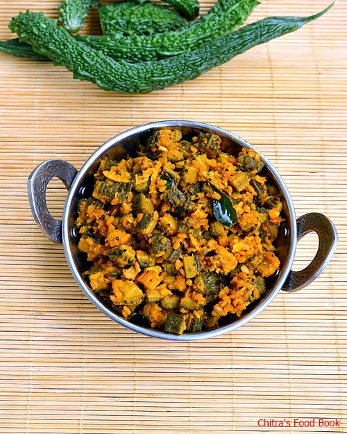 Bitter gourd fry/Pavakkai Poriyal
