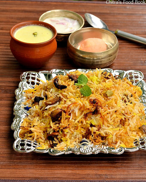 Mushroom biryani Recipe