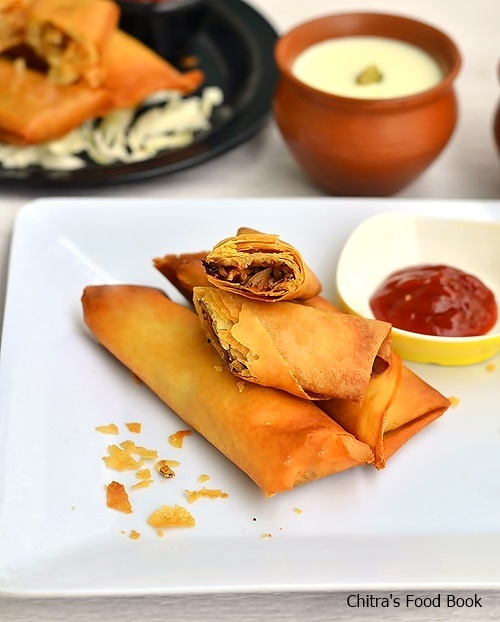 Vegetable spring rolls baked Vegetable spring rolls baked