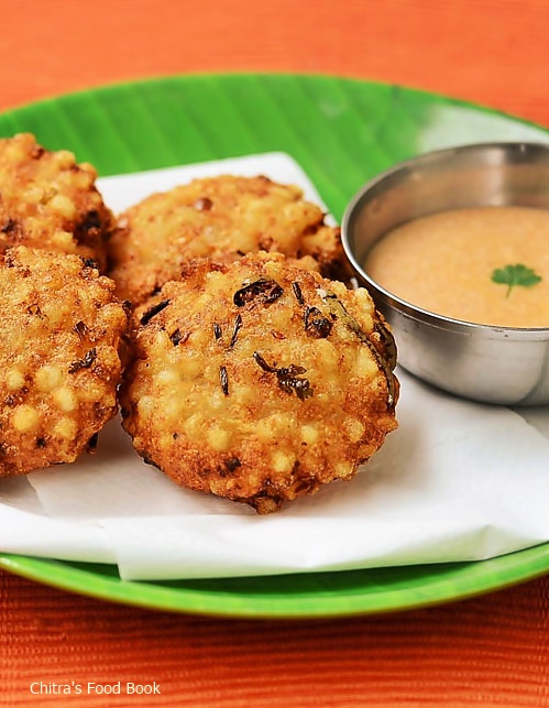 Sago vada / Sabudana Vada- Javvarisi Vadai