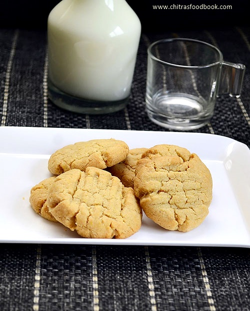 Eggless whole wheat custard cookies recipe