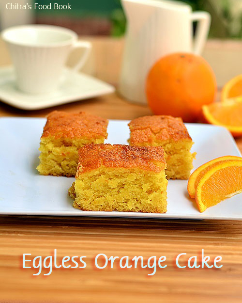 Eggless Orange cake without condensed milk