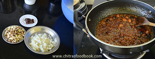 Eggless fruit cake in pressure cooker