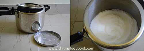 Eggless plum cake in pressure cooker