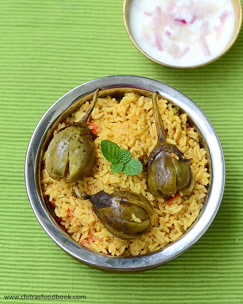 Brinjal biryani 