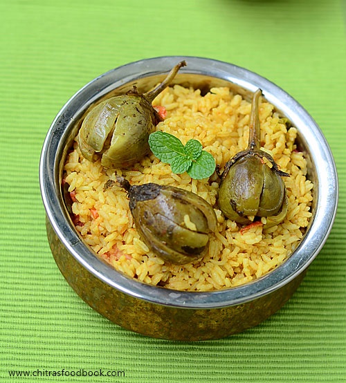 Brinjal biryani 