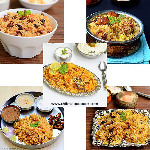 Biryani.Pulao Varieties