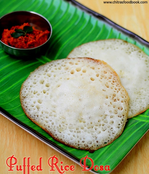 Puffed rice dosa recipe