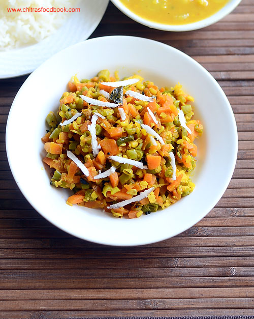 Carrot beans poriyal