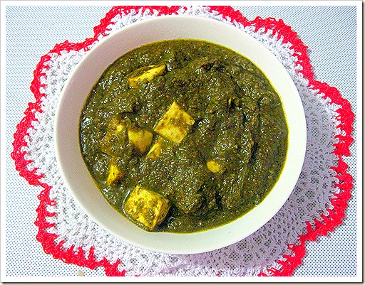 Sindhi style Palak Paneer