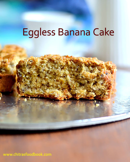 Eggless banana cake Eggless banana cake