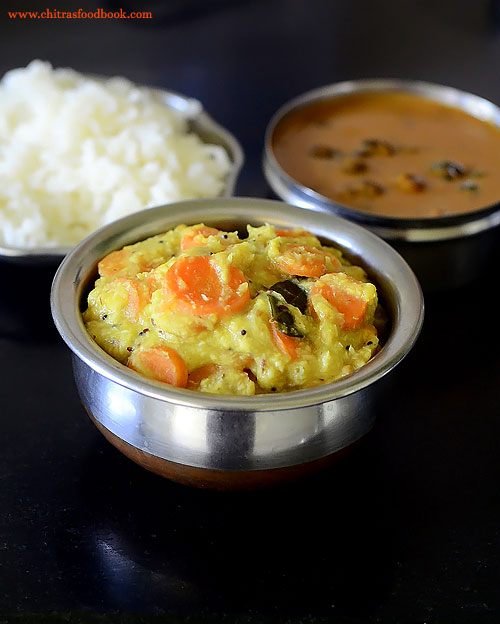 South Indian carrot kootu recipe