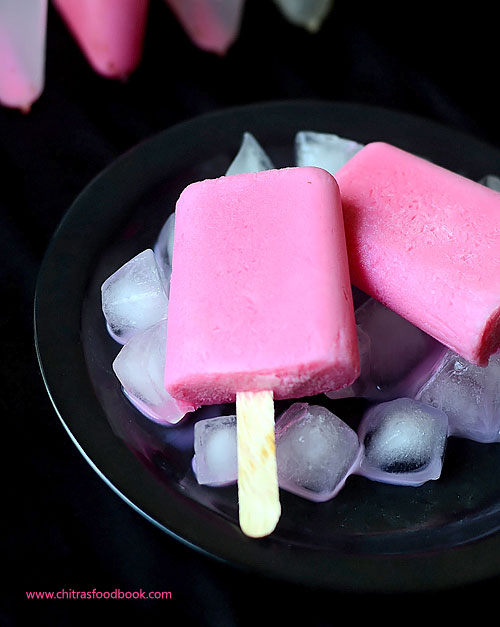 Rose milk popsicle recipe