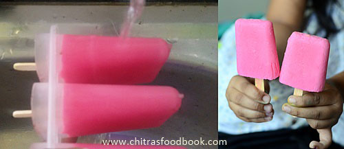 Rose milk popsicle