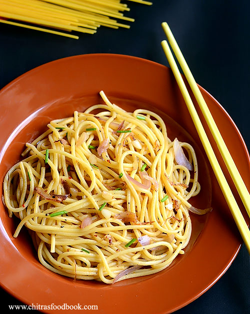 Easy Indian spaghetti recipe