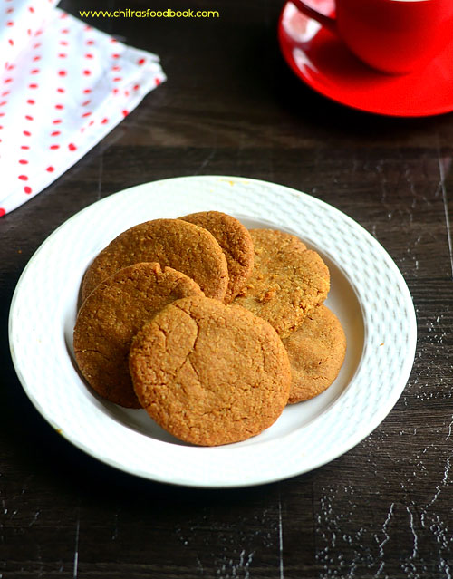 Eggless oats cookies