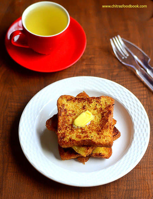 Eggless french toast recipe