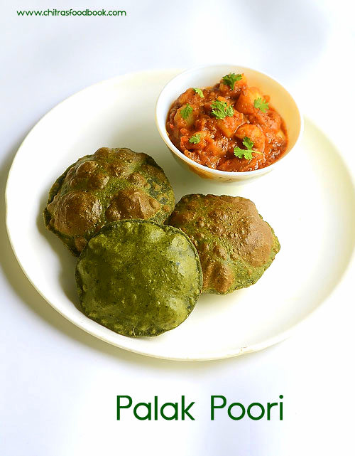 Palak Puri Recipe / Palak Poori recipe