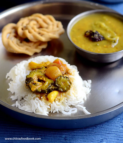 Bitter gourd Puli kuzhambu Bitter gourd Puli kuzhambu