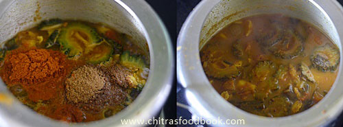 Bitter gourd Puli kuzhambu Bitter gourd Puli kuzhambu
