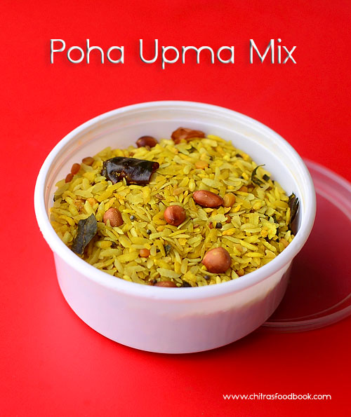 Instant Poha upma mix recipe - Rice flakes mix