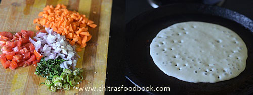 Vegetable uthappam recipe