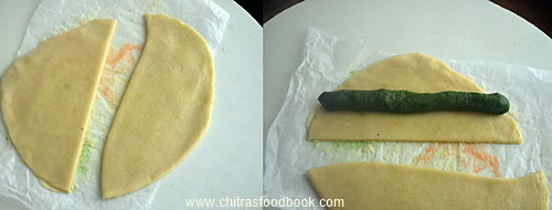 Kaju pista roll recipe