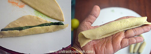 Kaju pista roll recipe