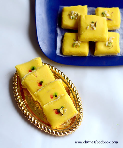 Kesar burfi recipe Kesar burfi recipe