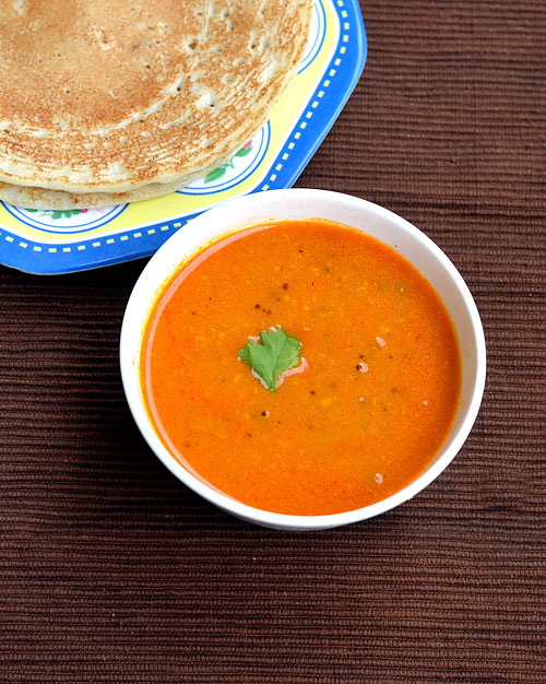 Tomato sambar for dosa