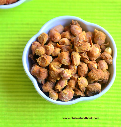Microwave masala peanuts recipe