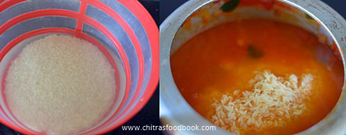Tomato rice in cooker