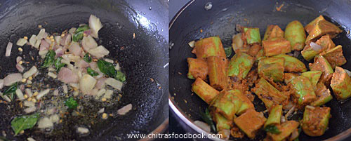 long Green brinjal curry