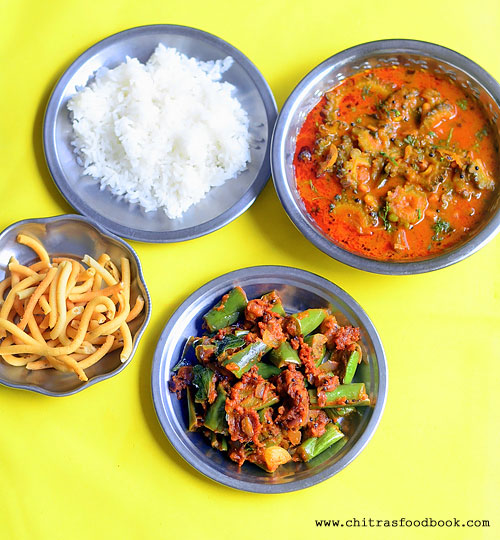 Long green brinjal fry