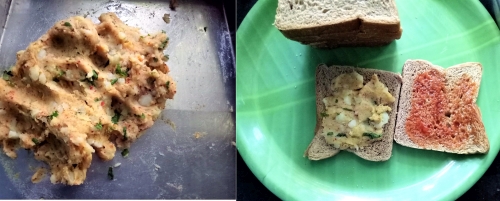 Aloo masala sandwich Aloo masala sandwich